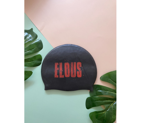 Шапочка для плавания "Elous" BIG Stamp, силиконовая, черный Чёрный image